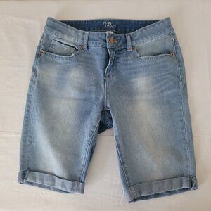 Blue Jean Shorts Time & Tru  Cuffed Womens Size 10